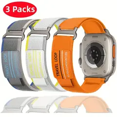 MEGIMPERU - Correa Deportiva para Apple Watch 42444549mm - Pack X3