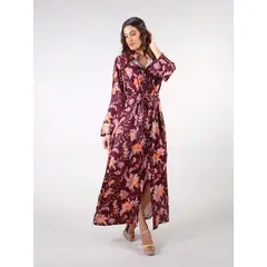 MICHELLE BELAU - AURORA - VESTIDO LARGO CUELLO NERU