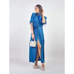 MICHELLE BELAU - THESSA - VESTIDO CAMISERO LARGO CON MANGAS AL CODO