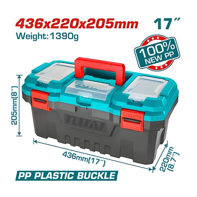 Caja Para Herramientas Plástica 17 Pulgadas Total TPBX0171