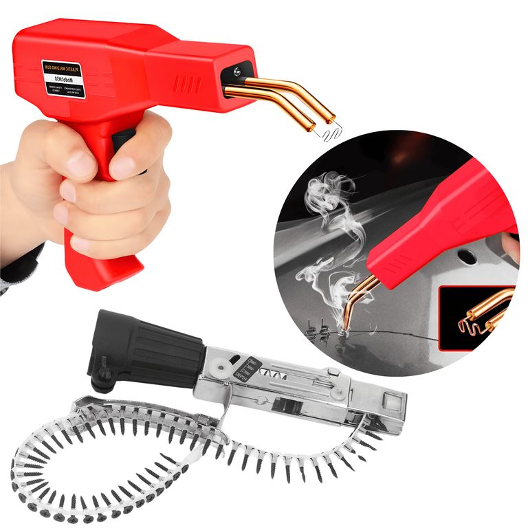 Combo Práctico Soldador de Plástico + Adaptador Pistola Para Clavos