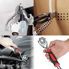 ROSH - Llave 48 en 1 + Adaptador de Pistola para Clavos Multifunción