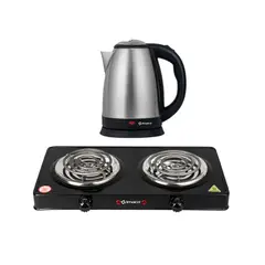 IMACO - Cocina de mesa 2H + Hervidor 1.8 Lt ke1801