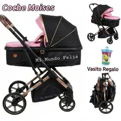 EBABY - Coche para Bebe Moises Extraible Rosado