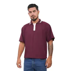 J JERAOUS - POLO BOXY ONE JERAOUS MANGA CORTA Guinda