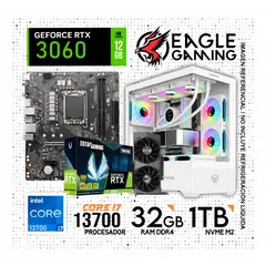 INTEL - PC GAMER CORE I7 13700, GRAFICA RTX 3060 DE 12GB, RAM 32GB DE RAM, SSD M2 1TB