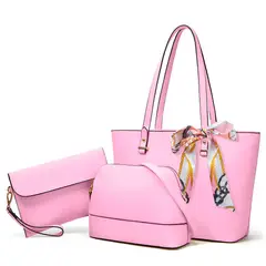 KELLER - Cartera para Mujer 3 Piezas Elegante Rosado 08G