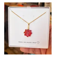 FERNANDA ROMERO JOYAS Y ACCESORIOS - Collar "Trebol Suerte y Fortuna" hecho de Acero y Cristales Oferta!