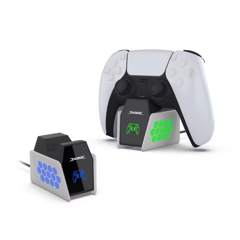 Base de carga para controlador PS5 con soporte de cargador USB ligero