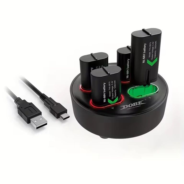 Cargador de batería para Xbox Series X s estación de carga 4 × 1200mAh