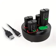 DOBE - Cargador de batería para Xbox Series X s estación de carga 4 × 1200mAh