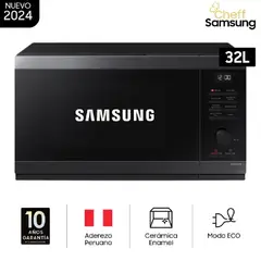 SAMSUNG - Microondas 32 L Acero Inoxidable Negro - MS32DG4504AGPE