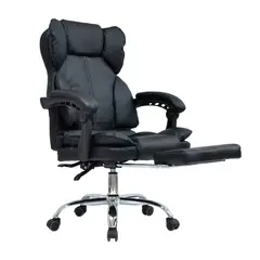 OFIDEAS - Silla de Oficina Giratoria Delta Reposapies Negro Eco