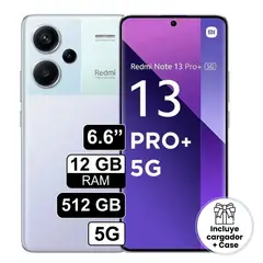 REDMI - Celular Xiaomi Note 13 Pro Plus 5G 6.6" Pulg 12GB RAM 512GB 200MP Lila