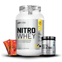 UNIVERSE NUTRITION - Nitro Whey de 1.1 kg Chocolate+Creatina 250Gr+2 Diabolus