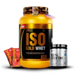 LEVEL PRO - Iso Gold Whey de 1kg Vainilla+Creatina Universe Nutrition 250Gr+2 Diabolus