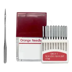 ORANGE - 100 Aguja Recta Industrial Dbx1 Cabo Delgado - Nros Surtidos