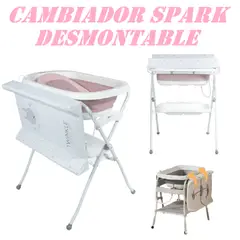 EBABY - Bañera Cambiador y Organizador Desmontable con Drenaje Spark