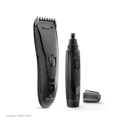 GAMA - Pack Black Titanium T744 Clipper + Nose Trimmer