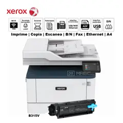 XEROX - IMPRESORA MULTIFUNCIONAL LASER B315V WIFI USB FAX RED