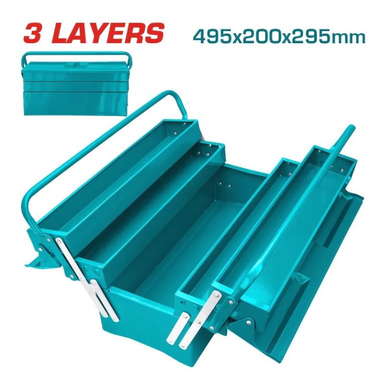Caja Porta Herramientas de Acero 3 Niveles 49.5CM -THT10701