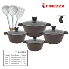 FINEZZA - JUEGO DE OLLAS ULTRAGRANITO 11 PIEZAS