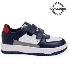 RABBIT - Zapatilla Casual MARIO-2506 AzulBlanco Cuero