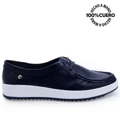 VIALE - Zapato Mocasín Casual DENI-2522 Azul Cuero