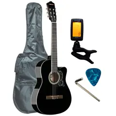 CALIFORNIA - Guitarra acústica CALIFORNIA-Negro con cuerdas Nylon