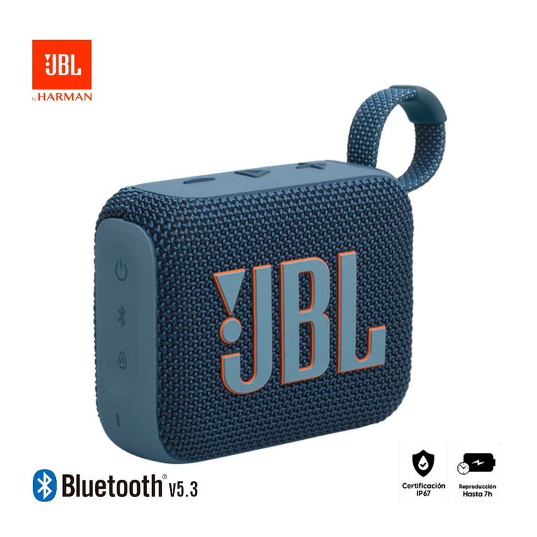Parlante Bluetooth Altavoz GO 4 impermeable IP67 7hr Azul