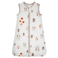 GENERICO - Saco de dormir fino - 100% algodón - Oso Plomo - Multicolor