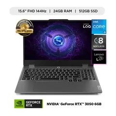 LENOVO - Laptop LOQ 15IAX9 15.6'' FHD Intel Core I5-12450HX 24GB 512GB SSD RTX 3050 6GB GDDR6 Free DOS