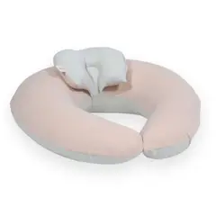 ACOLCHONADITOS - COJIN DE LACTANCIA - FLAMINGO CON CENIZA