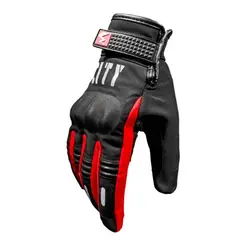 GENERICO - GUANTES PARA MANEJAR MOTO GUANTES CITY ROJO TALLA S