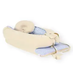 ACOLCHONADITOS - NIDO COLECHO - BEIGE RAYAS PLOMAS