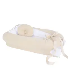 ACOLCHONADITOS - NIDO COLECHO - BEIGE CON BLANCO