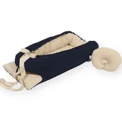 ACOLCHONADITOS - NIDO COLECHO - AZUL CON BEIGE