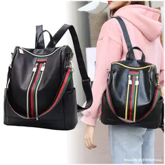 INSPIRA MARKET - Bolso mochila mujer anti robo Elegante Cuero PU