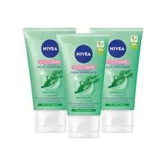 NIVEA - Gel Limpi Facial Algas Marinas Piel Mixta A grasa x 150ml 3Uni