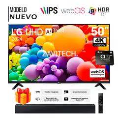 LG - Televisor 50 Pulg. LED Smart TV UHD 4K con ThinQ AI 50UT7300PSA + SoundBar HW-C400