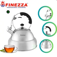 FINEZZA - Tetera de acero inoxidable de 5Lt FF-T0030 AZUL - NEGRO