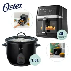 OSTER - Combo Freidora de Aire Digital de 4 Lts + Olla Arrocera 1.8 Lts