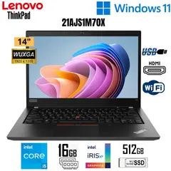 LENOVO - Laptop THINKPAD T14 GEN3 21AJS1M70X INTEL CORE I5 16GB RAM 512GB SSD 14” WUXGA WINDOWS 11 PRO