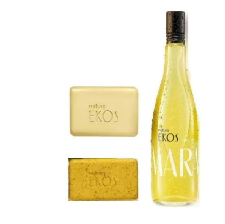 Ekos maracuya frescor 150ml+ jabon cremoso+ jabon exfoliante