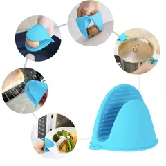 GENERICO - GUANTES CELESTE DE HORNO DE GOMA PARA COCINA DE COCINA