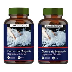 LIMA NATURALS - Pack 02 Frascos Cloruro de Magnesio 60 Capsulas
