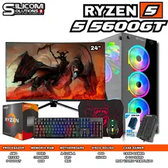 AMD - PC RYZEN 5 5600GT 8GB RAM SSD 240GB CON MONITOR DE 24 PULGADAS