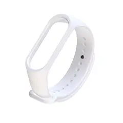 GENERICO - CORREA SILICON PARA XIAOMI MI BAND 3 Y 4 BLANCO