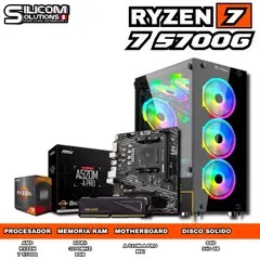 AMD - PC RYZEN 75700G 8GB RAM SSD 240GB CASE GAMER