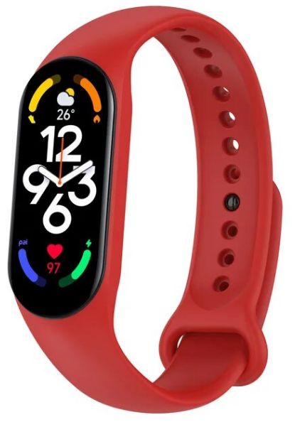 CORREA SILICON PARA XIAOMI MI BAND 3 Y 4 ROJO